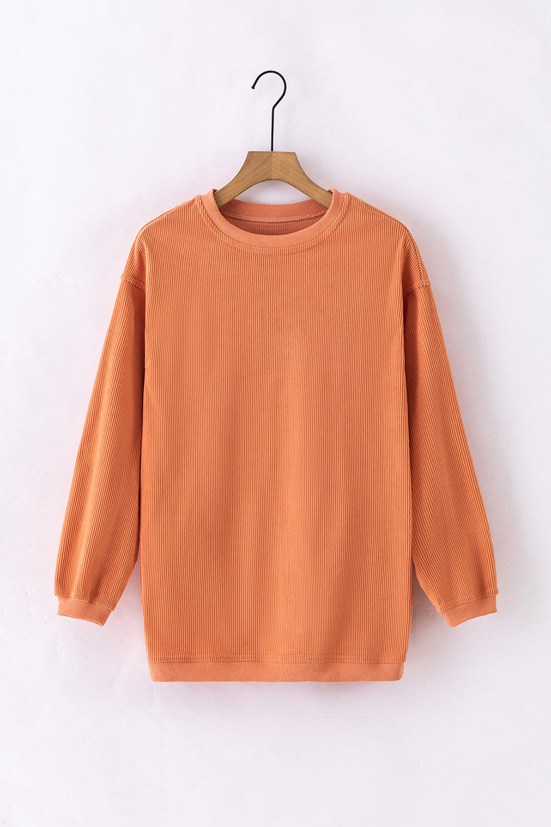 Kamryn Ribbed Corduroy Oversized Sweatshirt
