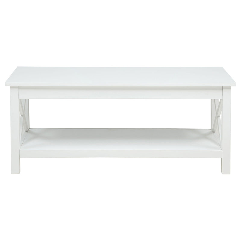Skyview 44-inch Rectangular Lift Top Coffee Table White