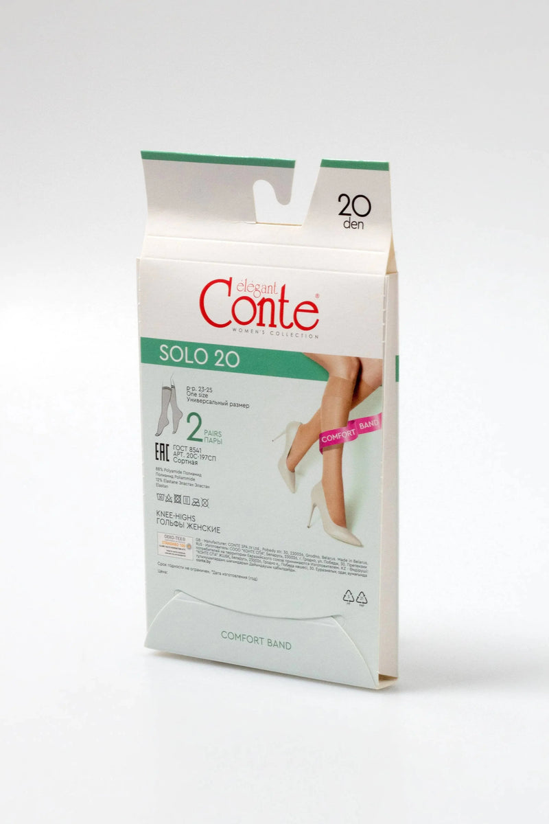 Knee Highs Conte Solo 20 Den (2 pairs)