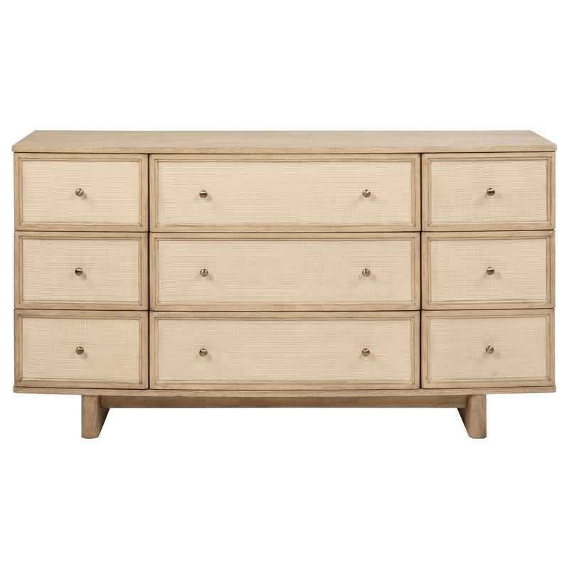 Kailani 9-drawer Dresser Cabinet Beige Oak