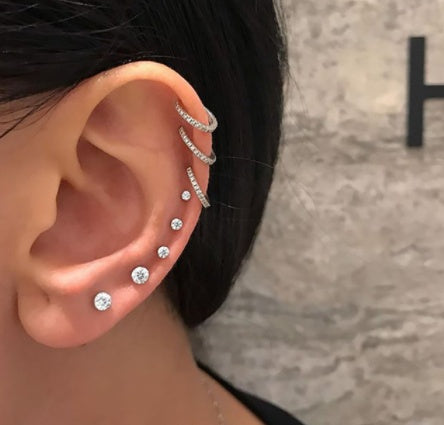 New Temperament Alloy Earring Set Combination