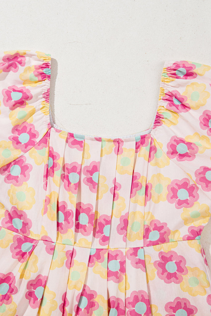 Alessandra Pleated Flared Midi Dress