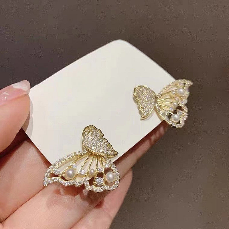 Hollow Butterfly Wing Earrings