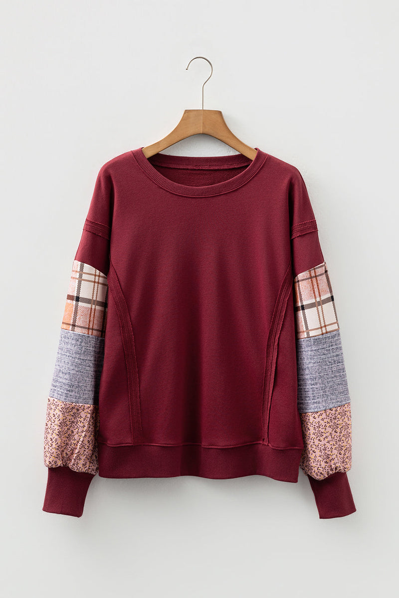 Hollihanna Sleeve Raw Seam Sweatshirt