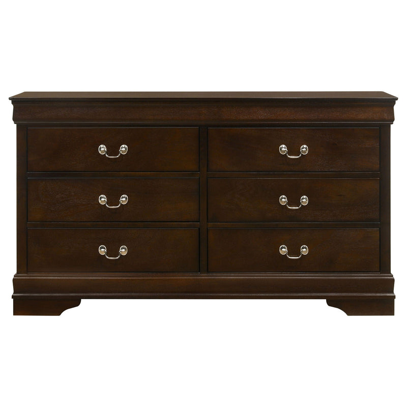 Louis Philippe 6-drawer Dresser Cappuccino