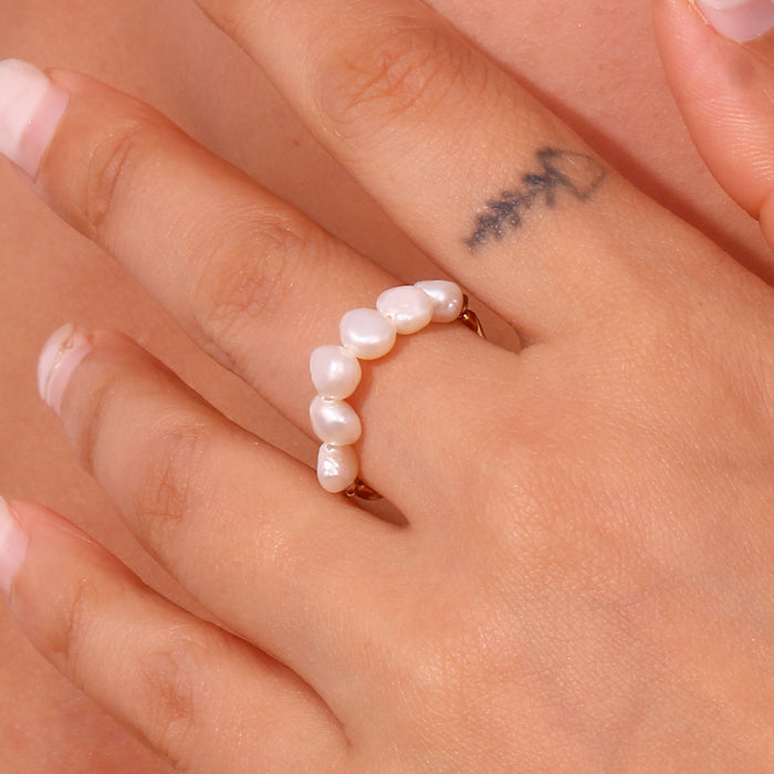 Women's Fashion Stitching Metal Ring