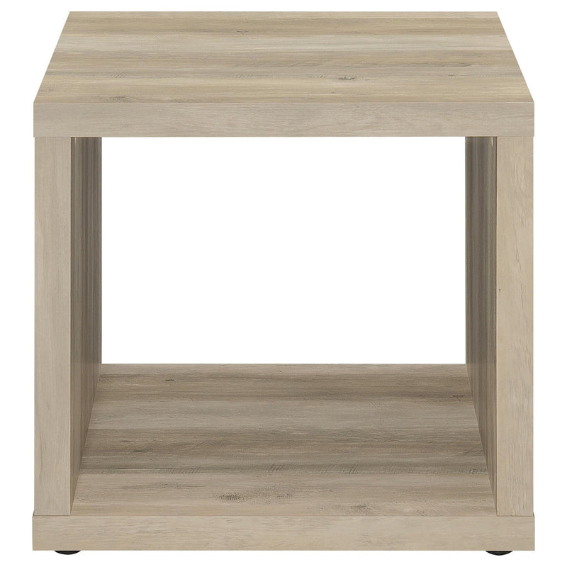 Frisco 2-piece Coffee and End Table Set Distressed Pine