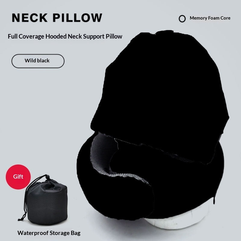 Memory Foam Travel Neck Pillow – Foldable U-Shape for Airplane, Car & Office