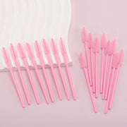 300 Disposable Spoolies Mascara Eyelash Wands Brush Applicator for Eyelash Extension Eyebrow and Makeup Pink