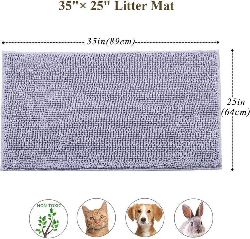Cat Kitty Litter Rug with Waterproof Back