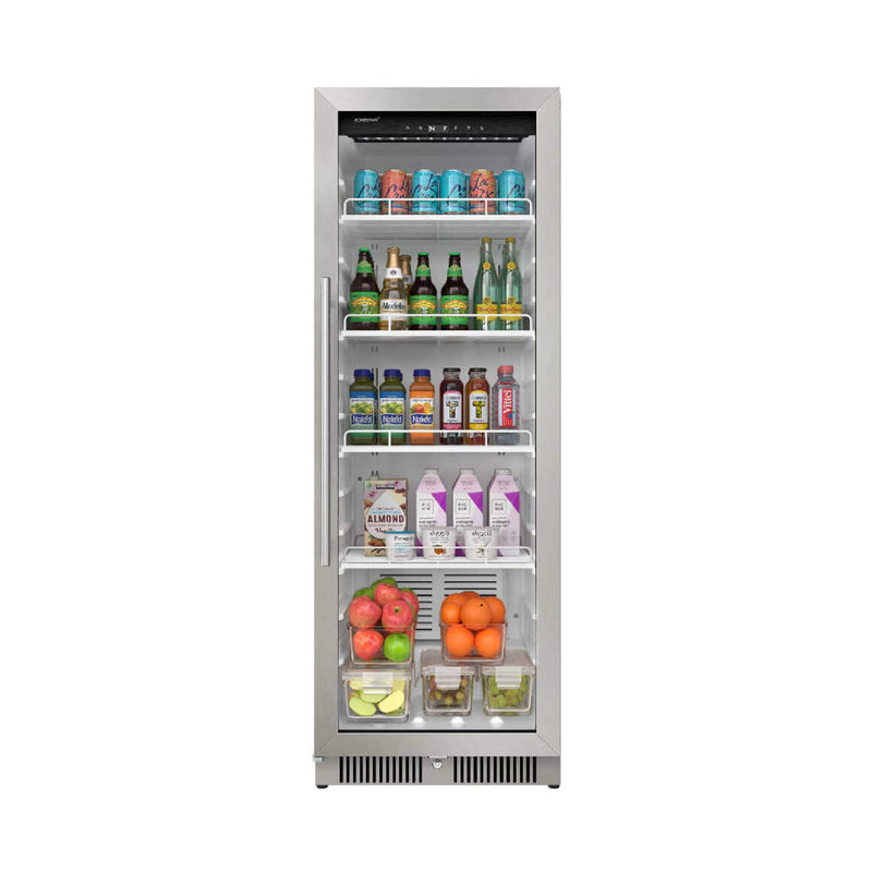 Edgestar 10.1 Cubic Feet Commercial Beverage Merchandiser With Temperature Alarm and Reversible Door, 22" [VBM101SS] (SAK45983)