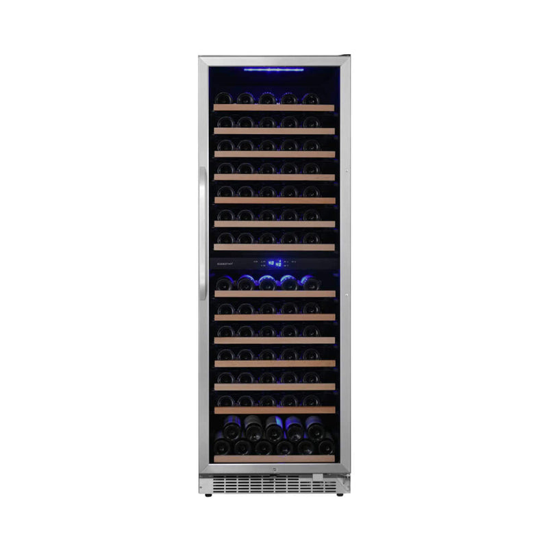 Edgestar 141 Bottle Capacity Freestanding Dual Zone Wine Cooler With Interior Lighting, 24" [CWR1552DZ] (SAK49245)