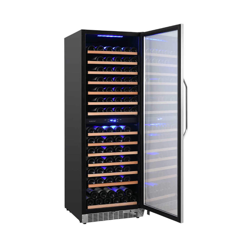 Edgestar 141 Bottle Capacity Freestanding Dual Zone Wine Cooler With Interior Lighting, 24" [CWR1552DZ] (SAK49245)