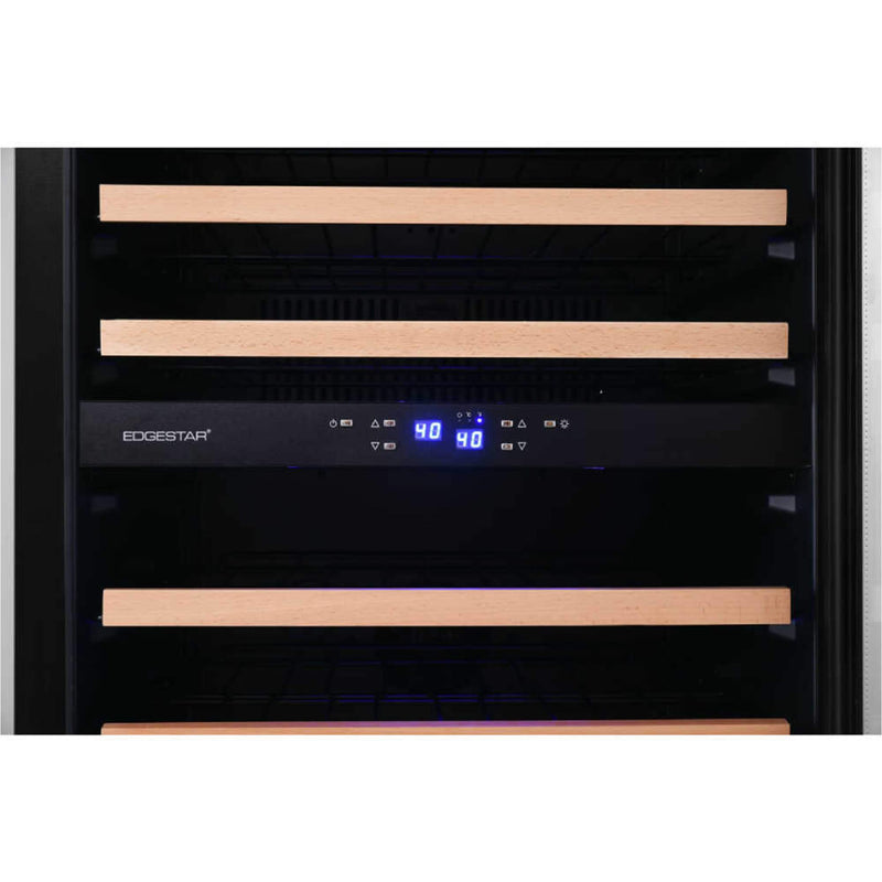 Edgestar 141 Bottle Capacity Freestanding Dual Zone Wine Cooler With Interior Lighting, 24" [CWR1552DZ] (SAK49245)