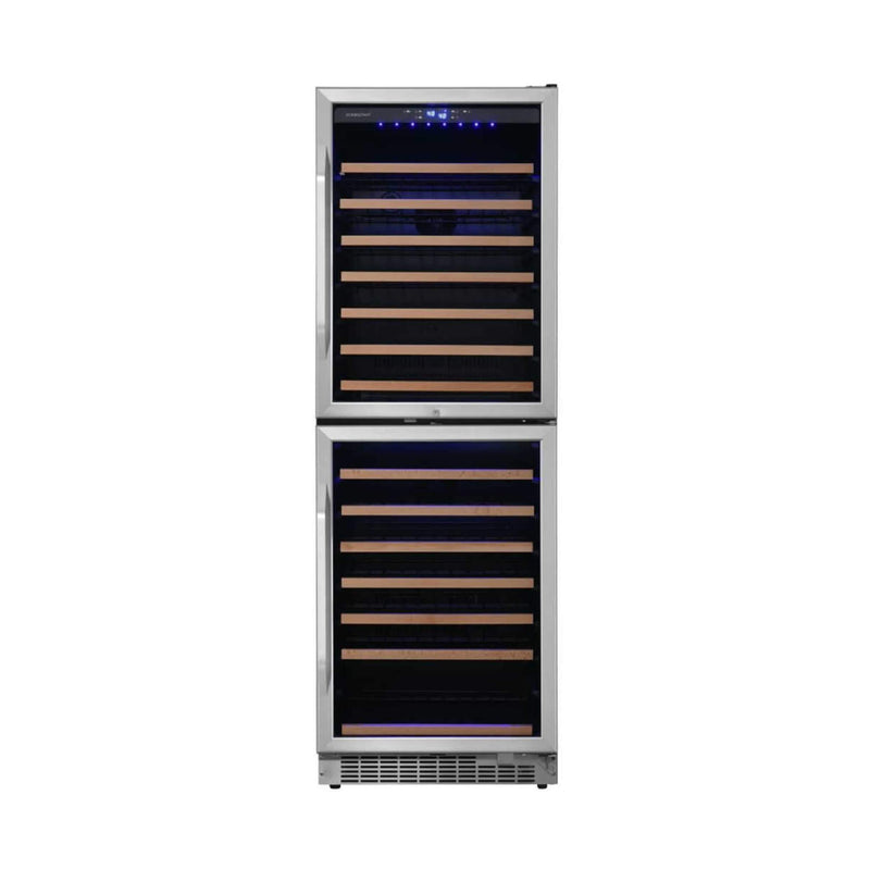 Edgestar 142 Bottle Built-In Dual Zone Double Door Wine Cooler With Door Lock, 24" [CWR1553DD] (SAK30742)