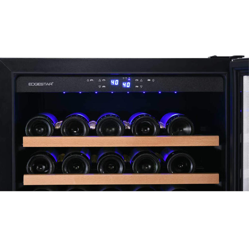 Edgestar 142 Bottle Built-In Dual Zone Double Door Wine Cooler With Door Lock, 24" [CWR1553DD] (SAK30742)