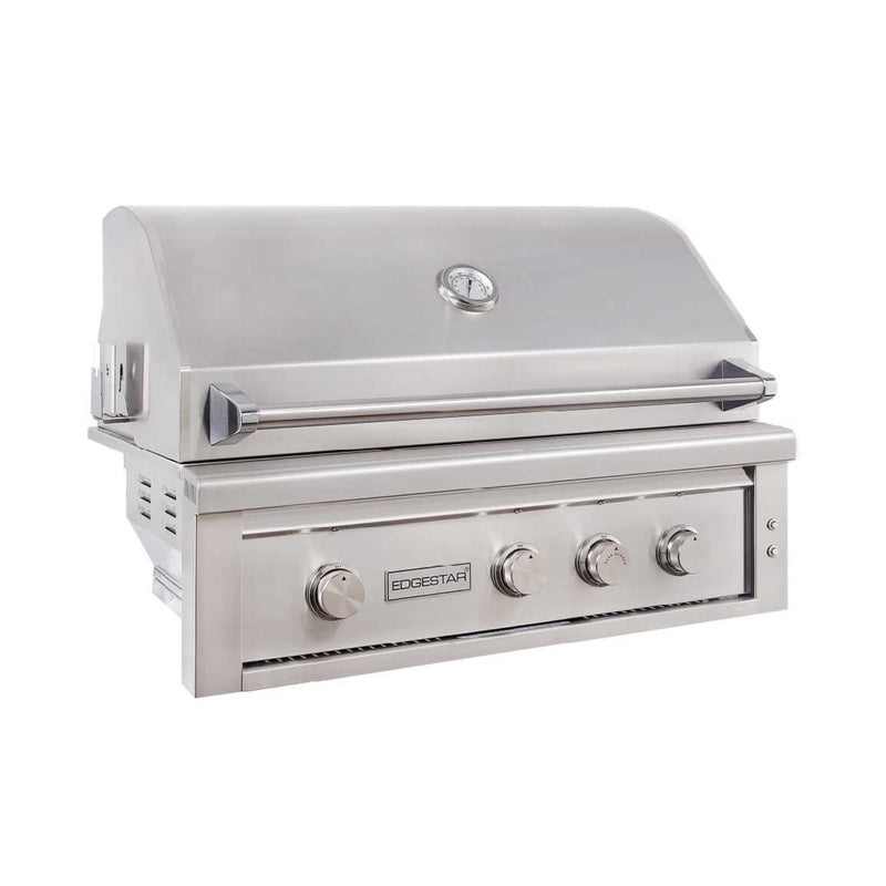 Edgestar 89K BTU 36" Natural Gas Freestanding Grill Cart With Lighting Knobs & Rotisserie (SAK12573)