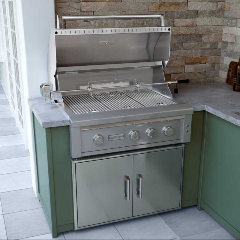 Edgestar 89K BTU 36-Inch Built-In Grill With Insulated Jacket And Double Access Doors [GRL360IBKIT] (SAK78429)