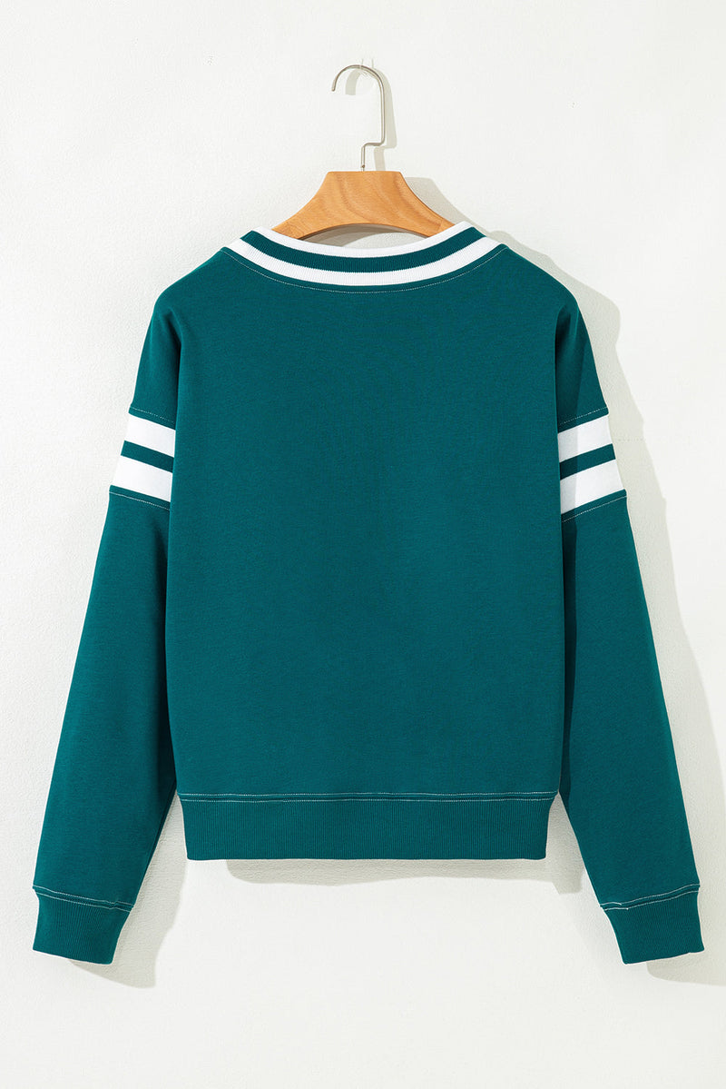 Jadeita Patchwork Drop Shoulder Sweatshirt