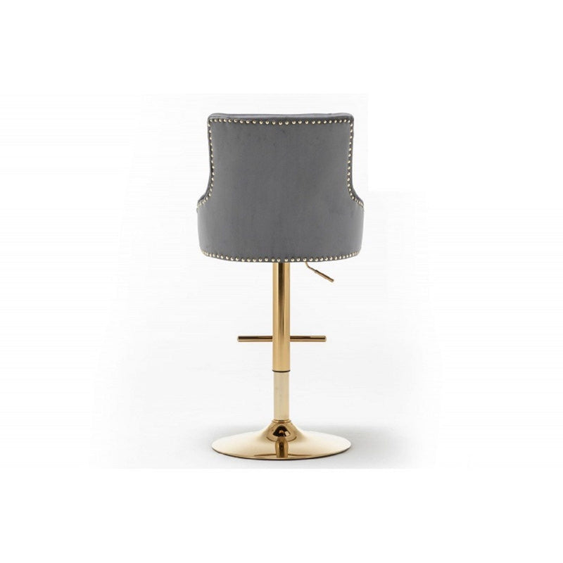 Adjustable Swivel Bar Stool With Nailhead Trim (Set of 2)