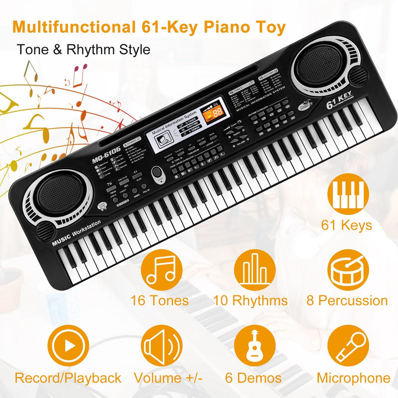 GBruno 61 Keys Electronic Keyboard