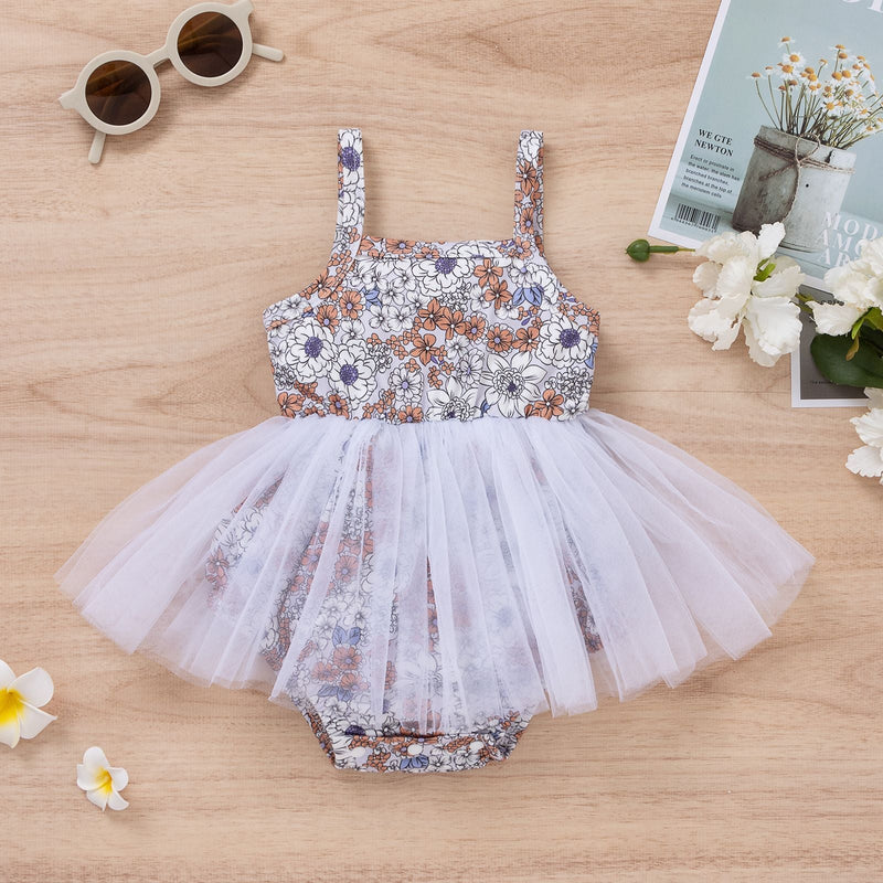 Sling Triangle Bottom-covering Floral Jumpsuit