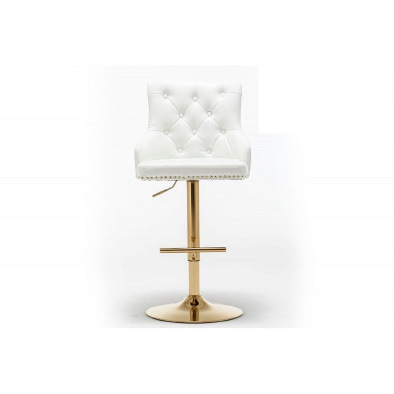 Adjustable Swivel Bar Stool With Nailhead Trim (Set of 2)