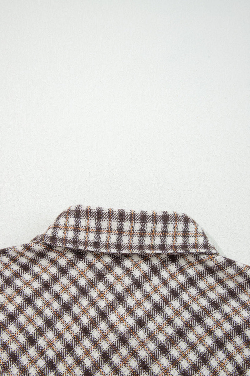 Ava Flap Patchwork Plaid Shacket