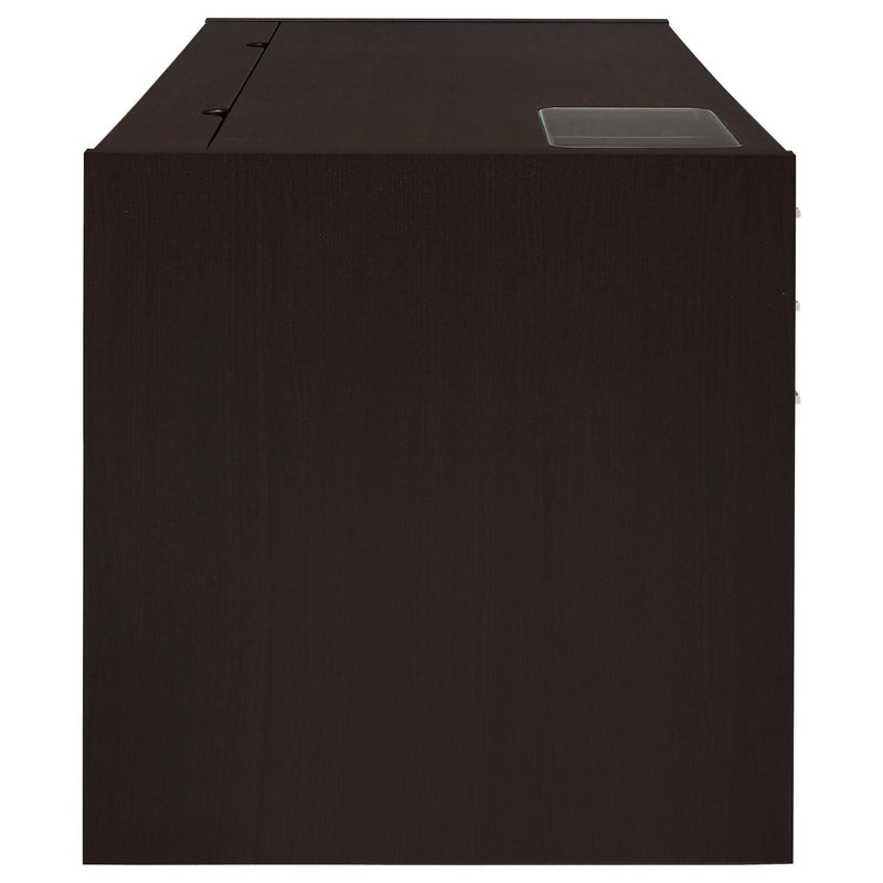 Halston 60-inch 3-drawer Office Computer Desk Cappuccino