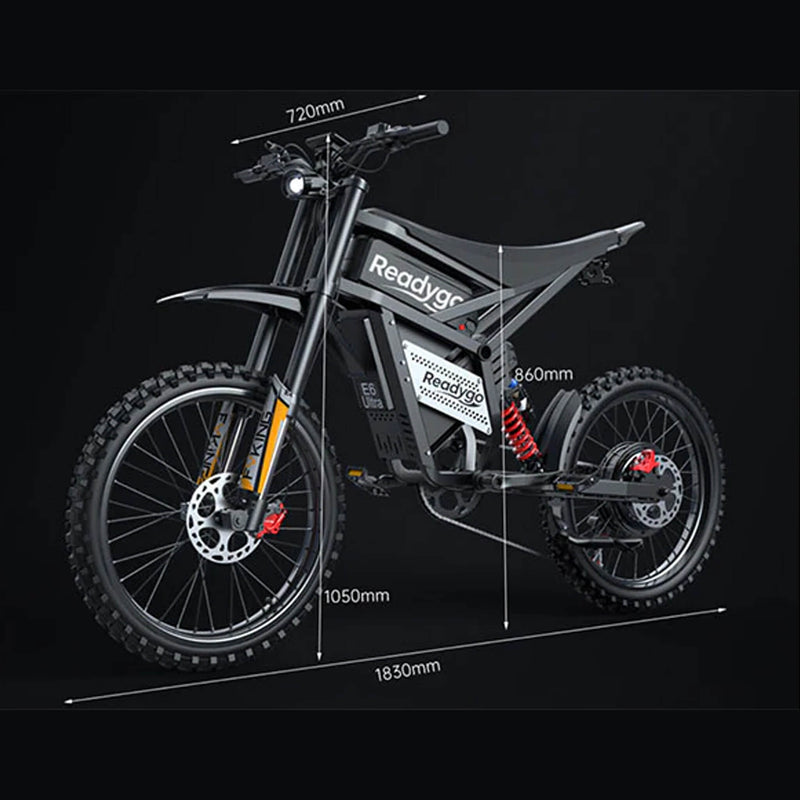 EKX E6 Ultra 3000W 60V/30AH Premium Electric High-Strength Steel Pipe Off-Road Mountain Dirt Bike (SAK26319)