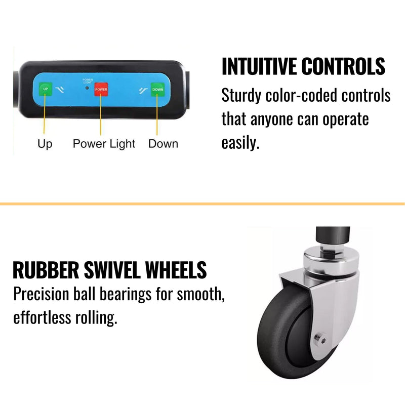 Heavy-Duty Electric Motorized Handicap Elderly EMS Home Stair Climbing Wheelchair Lift, 350LBS [FDA Approved] (SAK54615)