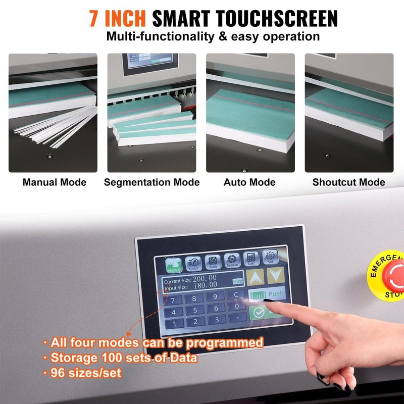 Electric Heavy Duty Hydraulic Paper Cutter Machine With Touchscreen, 26 Inch (SAK92518)