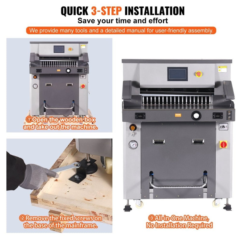 Electric Heavy Duty Hydraulic Paper Cutter Machine With Touchscreen, 26 Inch (SAK92518)