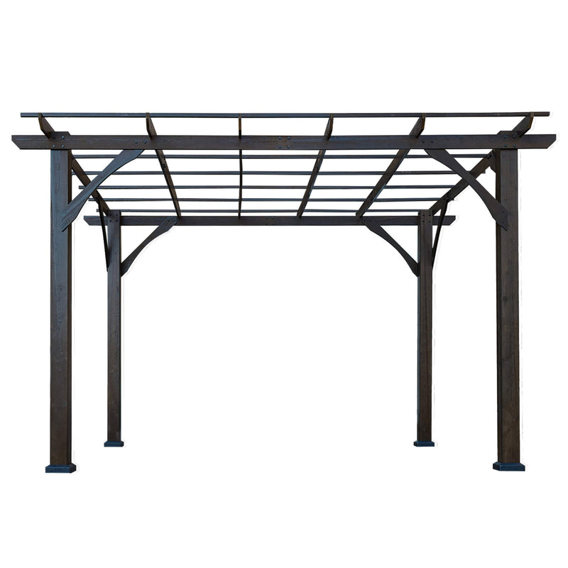 [10X12FT] Alora Premium Outdoor Brown Cedar Wood Pergola For Spacious Patios (SAK45639)