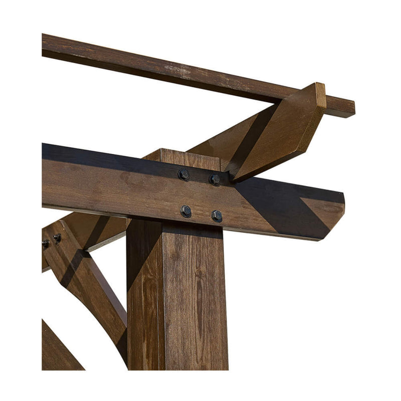 [10X12FT] Alora Premium Outdoor Brown Cedar Wood Pergola For Spacious Patios (SAK45639)