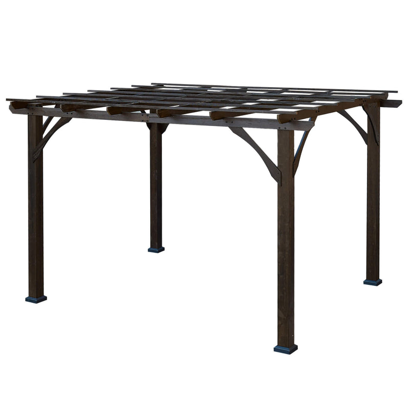 [10X12FT] Alora Premium Outdoor Brown Cedar Wood Pergola For Spacious Patios (SAK45639)