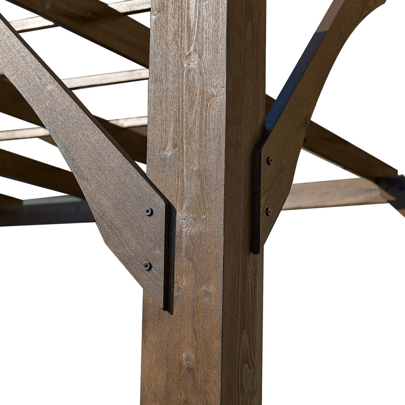 [10X12FT] Alora Premium Outdoor Brown Cedar Wood Pergola For Spacious Patios (SAK45639)