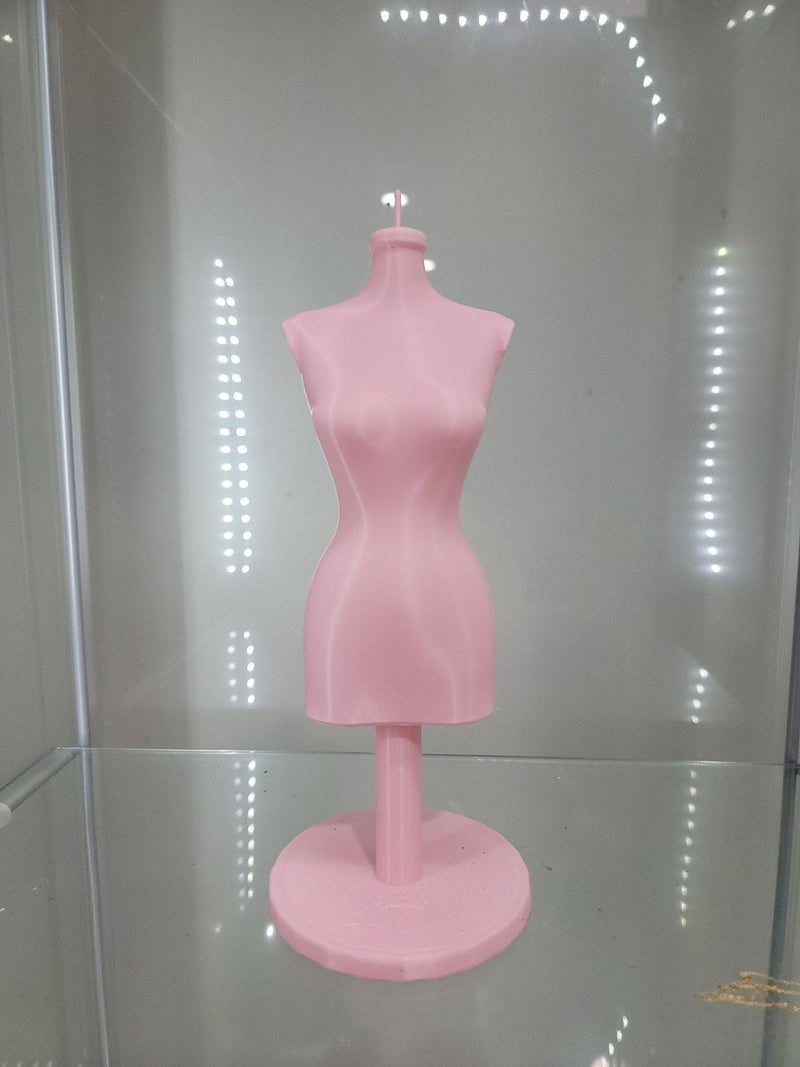 Elegant Pink Mannequin Jewelry Stand - Perfect for Displaying Necklaces & Accessories