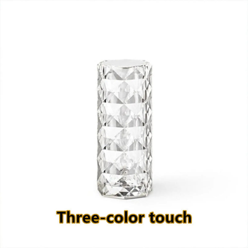 Elegant USB Table Lamp with 16-Color Crystal Lighting