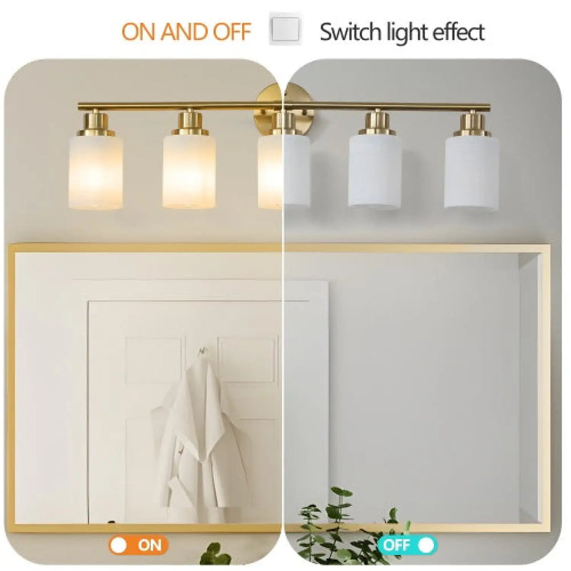 Elegant Vanity Lights for Bathroom in Gold with 5 Lights Fixture