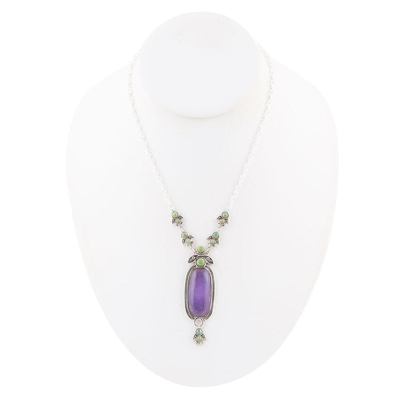 Emile Purple Quartz Sterling Silver Pendant Necklace