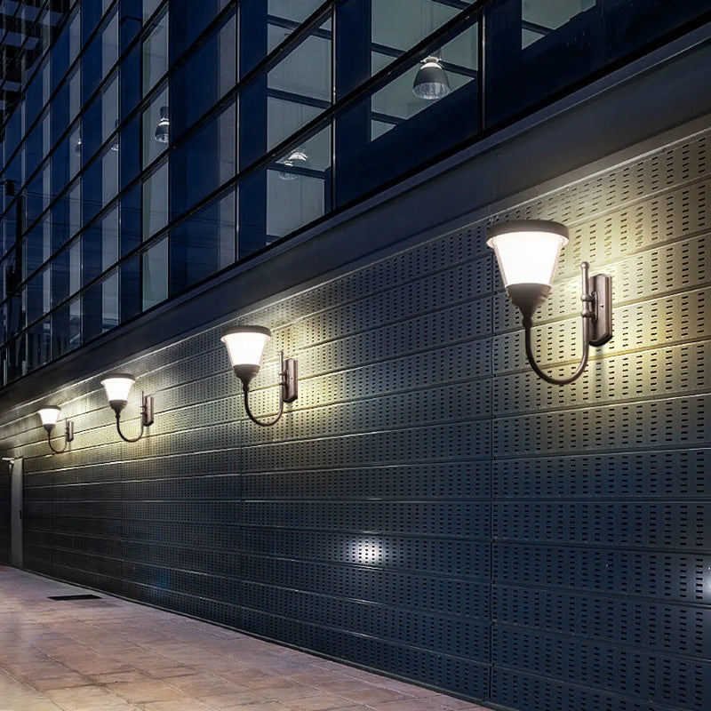 Energy Saving Solar Powered Wall Lights for Outdoor Courtyard Areas