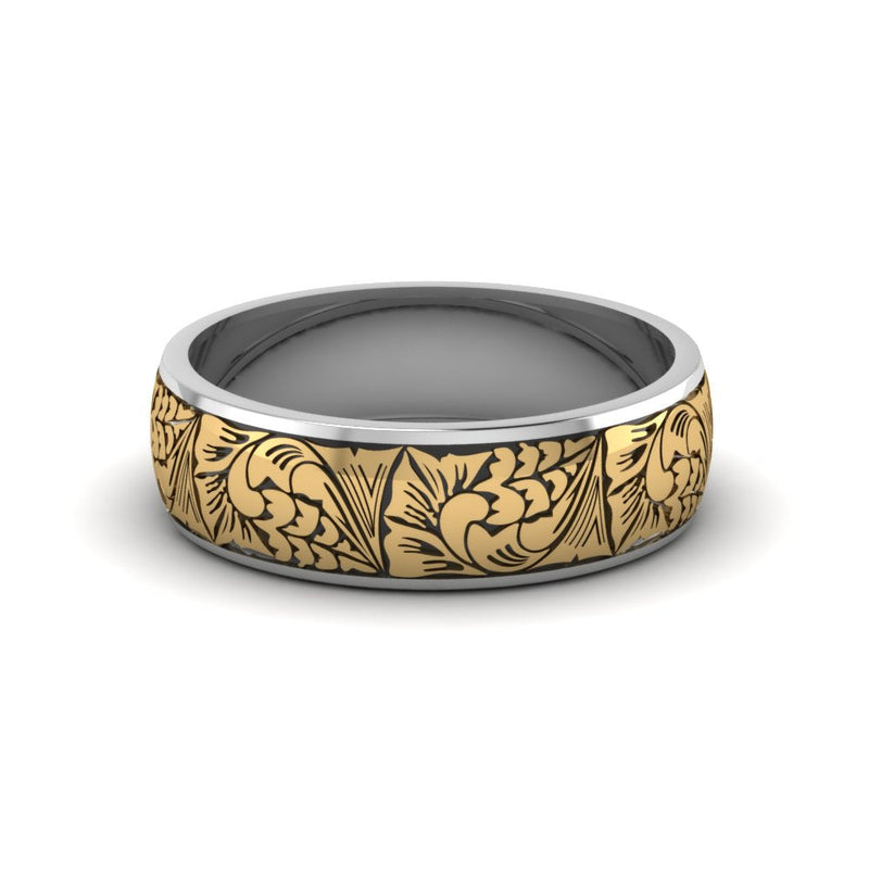 Engraved Mens Wedding Band