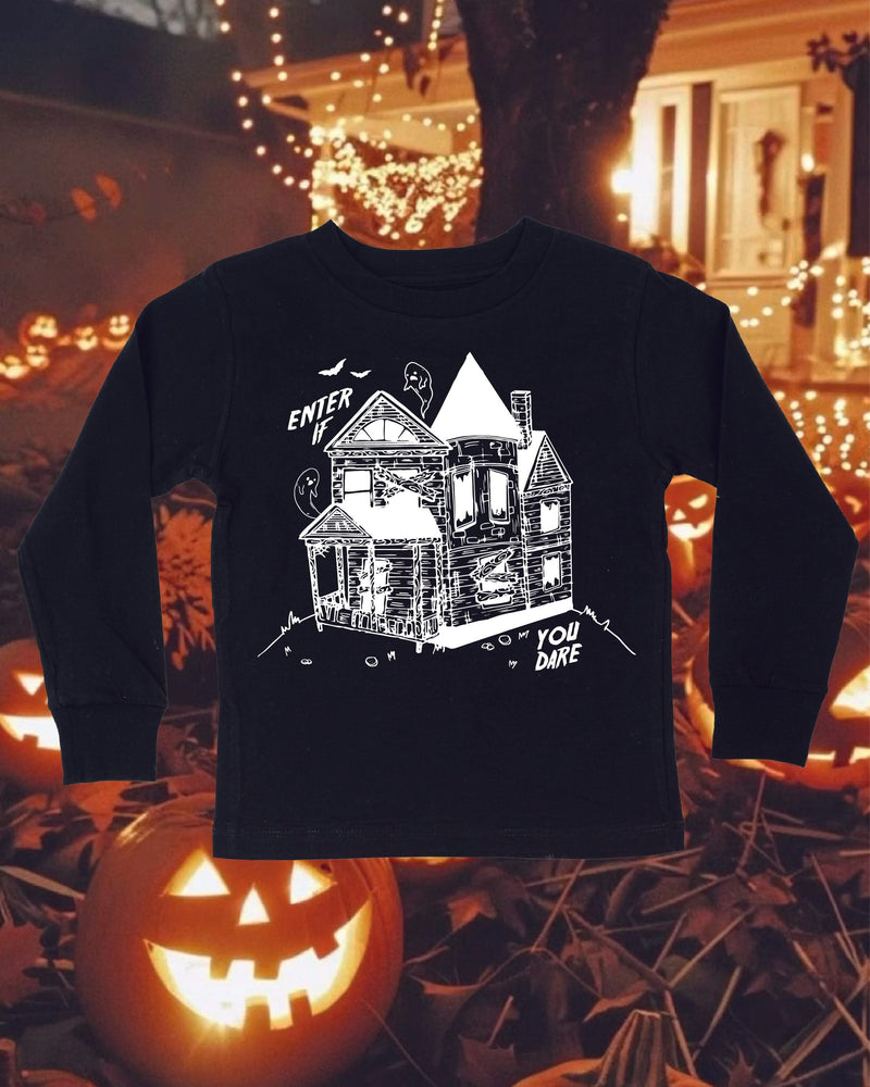 Enter If You Dare - Black Child Long Sleeve Tee