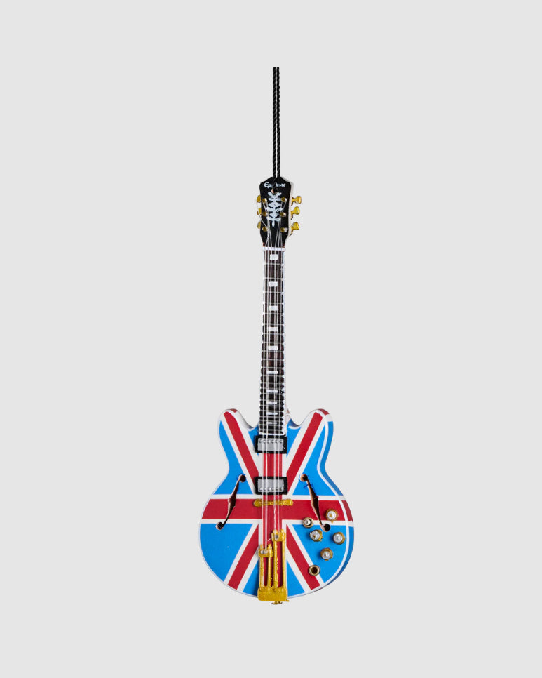 6" Gibson® Epiphone Union Jack Sheraton Guitar Holiday Ornament