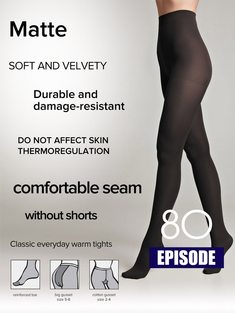 Tights Conte Episode 80 Den - Microfibra Matte Opaque