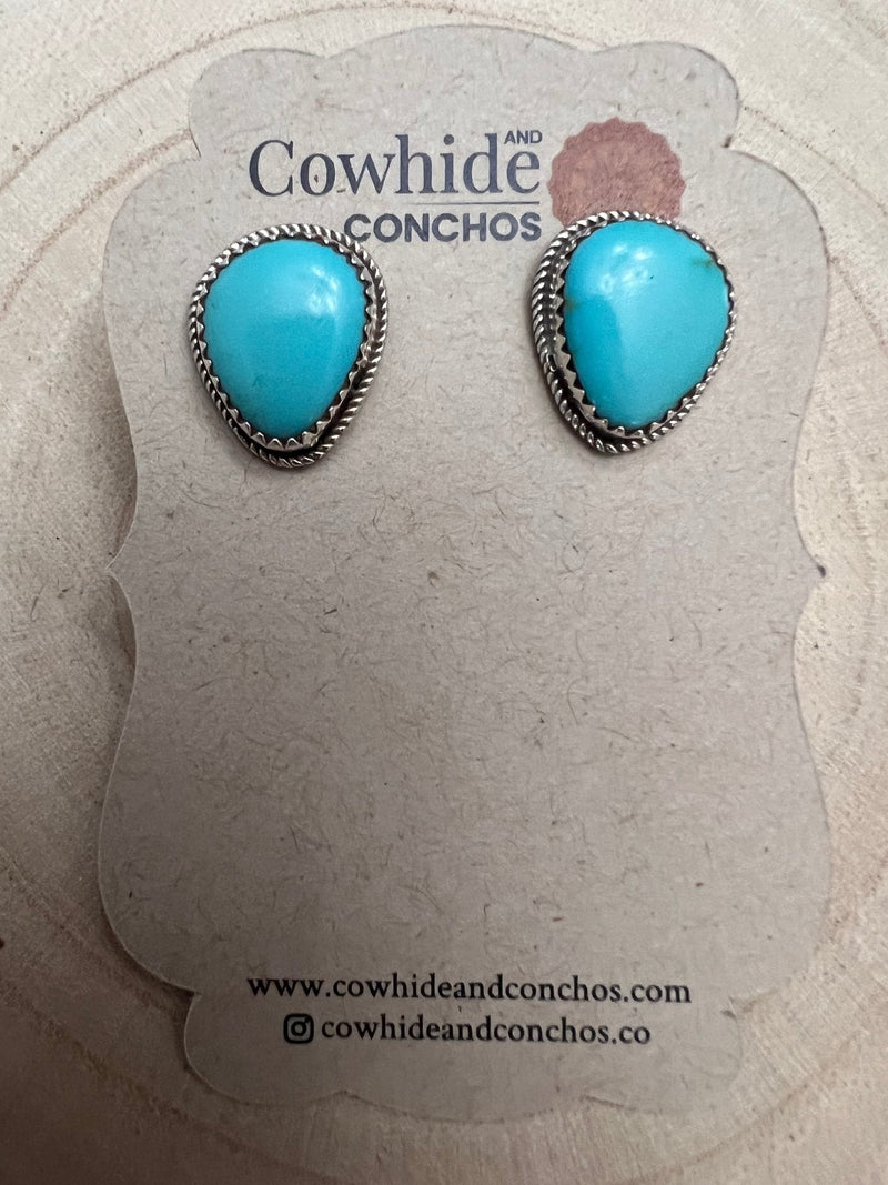 Ernest Hawthorne Turquoise & Sterling Silver Earrings