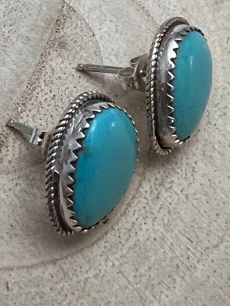 Ernest Hawthorne Turquoise & Sterling Silver Earrings