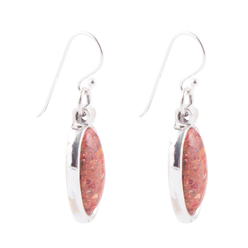 Eternally Orange Sponge Coral Earrings - Sterling