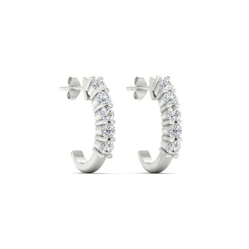 Half Huggie Hoop Earring